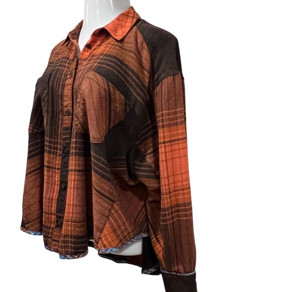 Urban Outfitters BDG Karl Slouchy Plaid Flannel Button Down Shirt, NWT, L - Picture 10 of 11